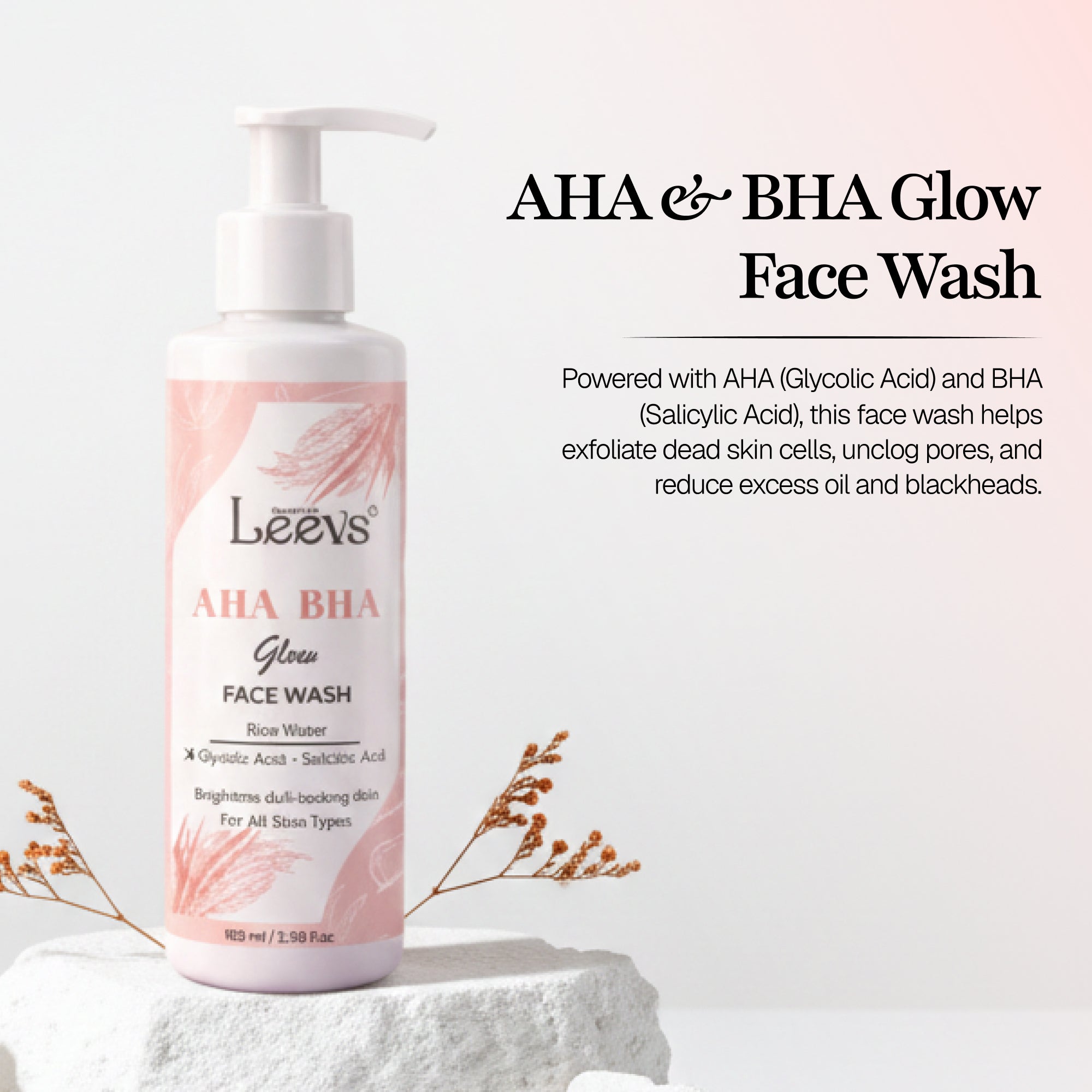 Leevs AHA BHA Glow Face Wash